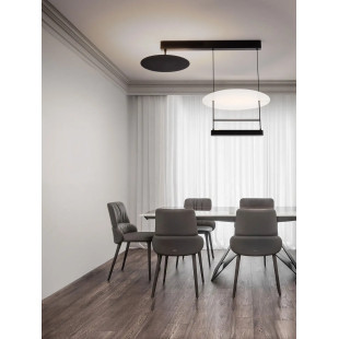 Lampa wisząca designerska 2 punktowa Takko LED 3000K 80cm czarno-biała