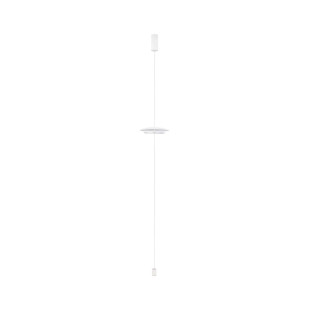Lampa podłogowa designerska ściemniana Plates LED 3000K 330cm biały / chrom