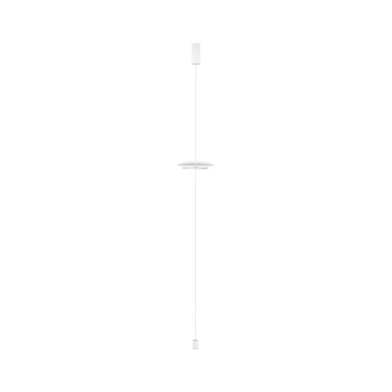 Lampa podłogowa designerska ściemniana Plates LED 3000K 330cm biały / chrom