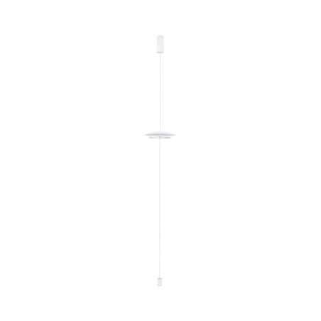 Lampa podłogowa designerska ściemniana Plates LED 3000K 330cm biały / chrom
