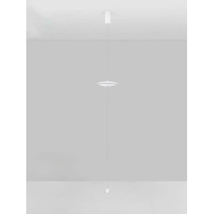 Lampa podłogowa designerska ściemniana Plates LED 3000K 330cm biały / chrom