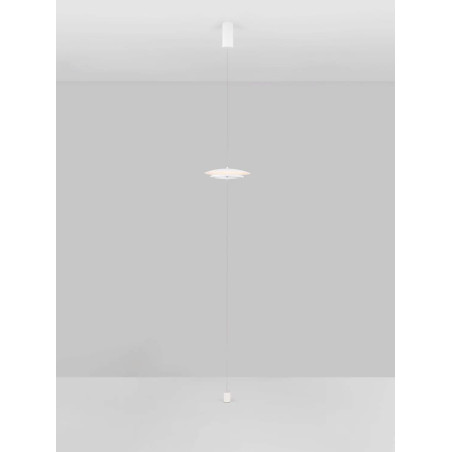 Lampa podłogowa designerska ściemniana Plates LED 3000K 330cm biały / chrom