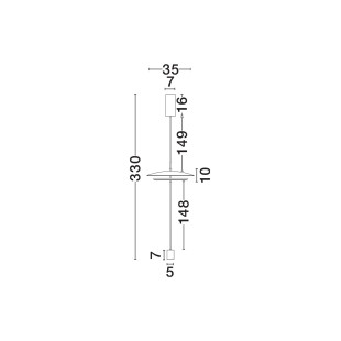 Lampa podłogowa designerska ściemniana Plates LED 3000K 330cm biały / chrom