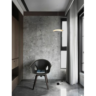 Lampa podłogowa designerska ściemniana Plates LED 3000K 370cm biały / chrom / czarny
