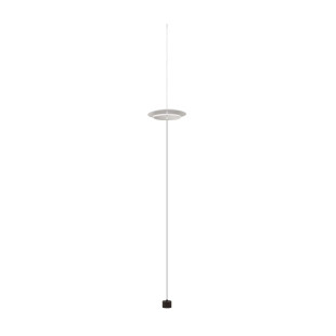 Lampa podłogowa designerska ściemniana Plates LED 3000K 370cm biały / chrom / czarny