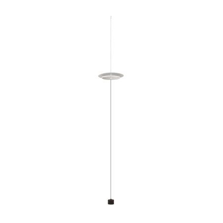 Lampa podłogowa designerska ściemniana Plates LED 3000K 370cm biały / chrom / czarny
