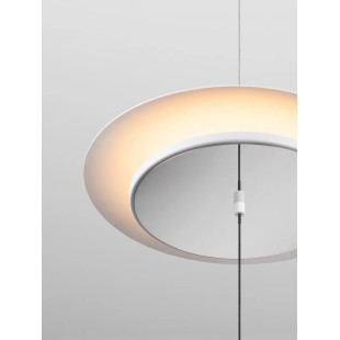 Lampa podłogowa designerska ściemniana Plates LED 3000K 370cm biały / chrom / czarny