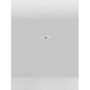 Lampa wisząca - pionowa designerska Pea 35cm LED 3000K biała