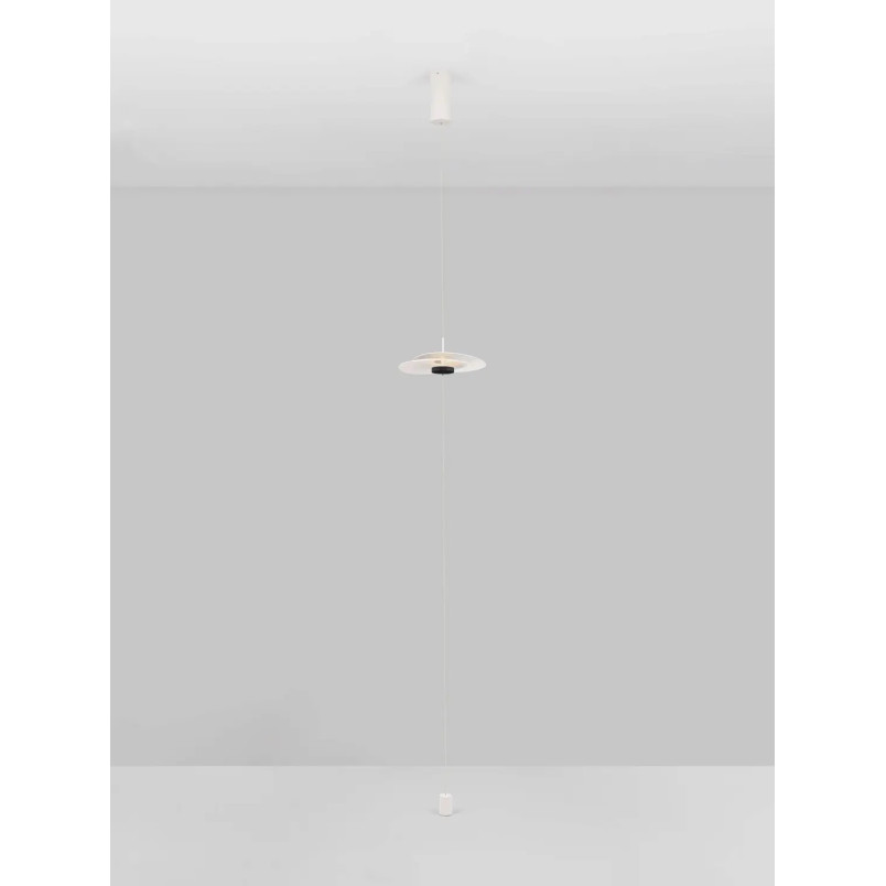 Lampa wisząca - pionowa designerska Pea 35cm LED 3000K biała