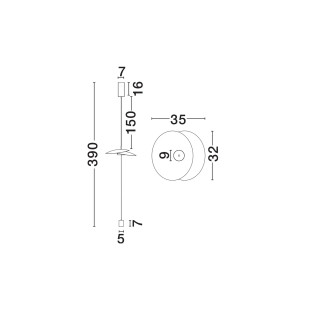 Lampa wisząca - pionowa designerska Pea 35cm LED 3000K biała