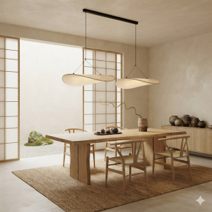 Lampa wisząca Flow 50cm LED | Papier DuPont | Styl Japandi
