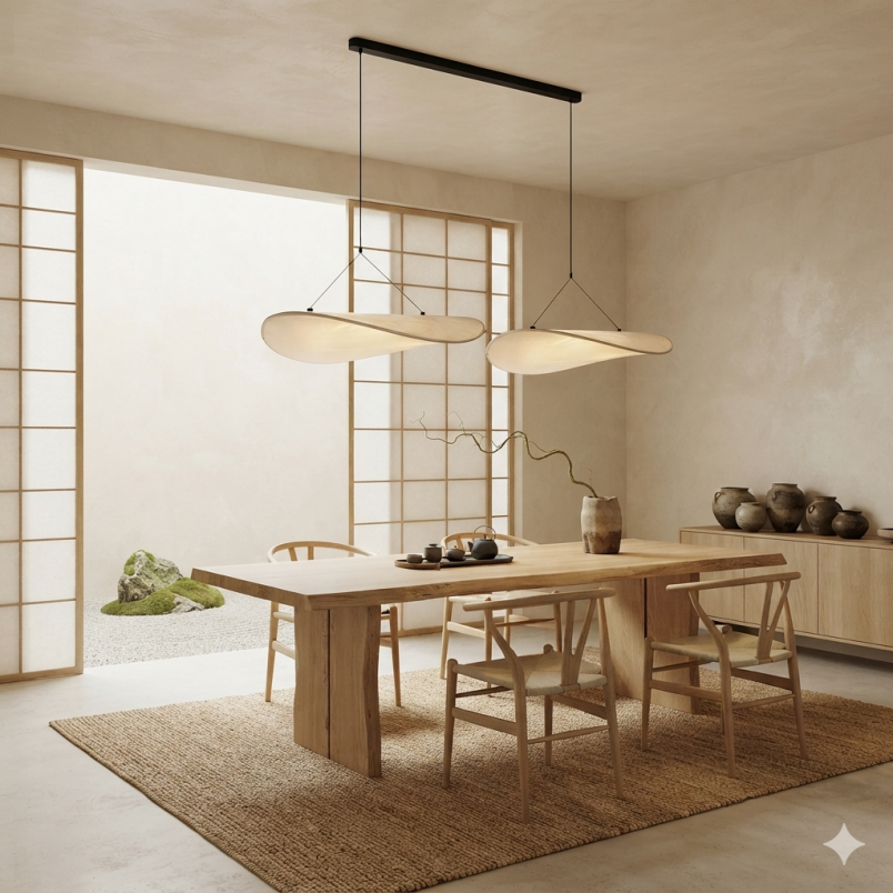 Lampa wisząca Flow 50cm LED | Papier DuPont | Styl Japandi