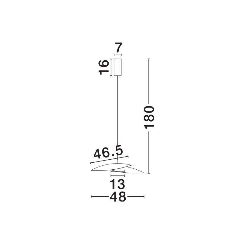 Lampa wisząca designerska Pea 48cm LED 3000K biała