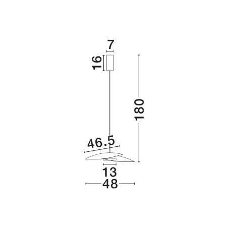 Lampa wisząca designerska Pea 48cm LED 3000K biała