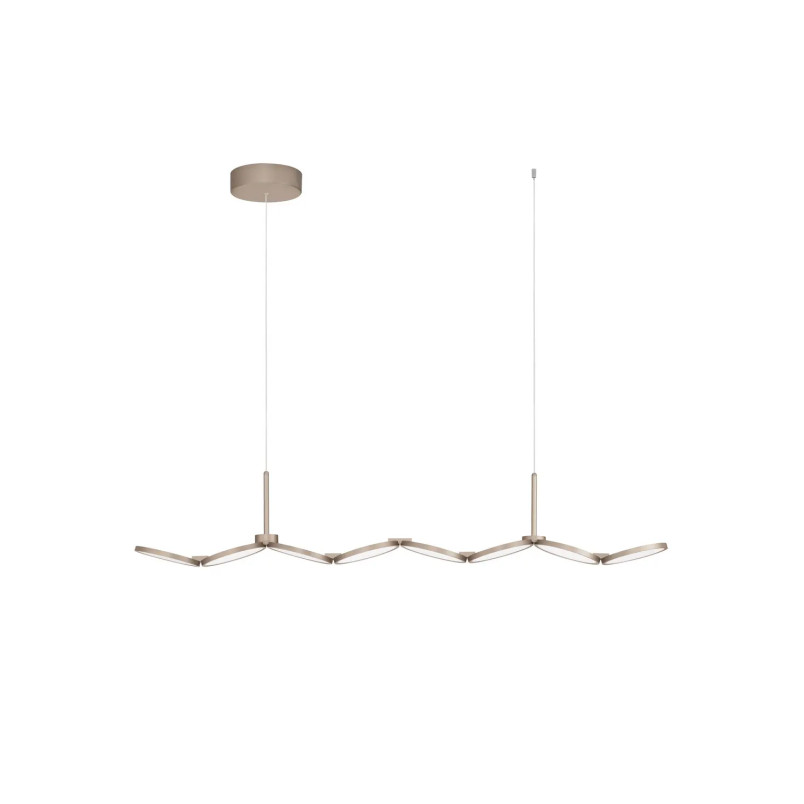 Lampa wisząca podłużna Trigna 130cm LED 2700-3000K szampańskie złoto