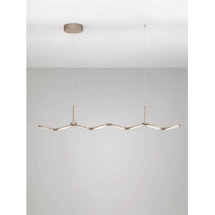 Lampa wisząca podłużna Trigna 130cm LED 2700-3000K szampańskie złoto