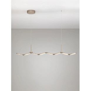Lampa wisząca podłużna Trigna 130cm LED 2700-3000K szampańskie złoto