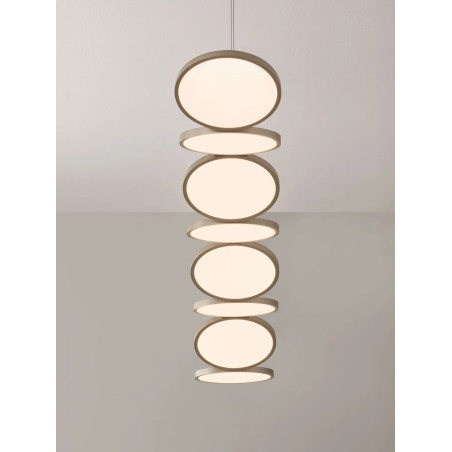 Lampa wisząca podłużna Trigna 130cm LED 2700-3000K szampańskie złoto