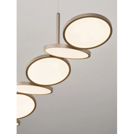 Lampa wisząca podłużna Trigna 130cm LED 2700-3000K szampańskie złoto