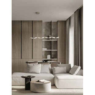 Lampa wisząca podłużna Trigna 130cm LED 2700-3000K szampańskie złoto