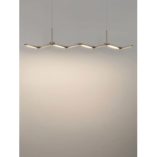 Lampa wisząca podłużna Trigna 130cm LED 2700-3000K szampańskie złoto