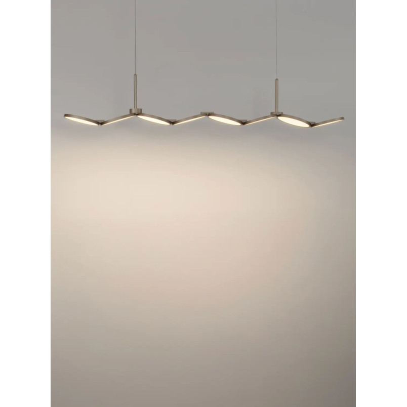 Lampa wisząca podłużna Trigna 130cm LED 2700-3000K szampańskie złoto