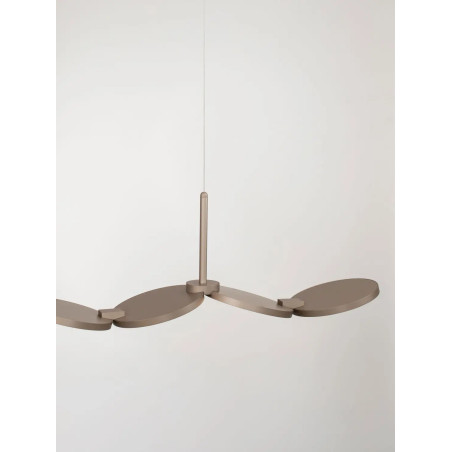 Lampa wisząca podłużna Trigna 130cm LED 2700-3000K szampańskie złoto