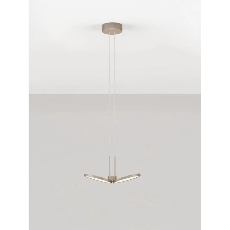 Lampa wisząca 2 punktowa Trigna 32,5cm LED 2700-3000K szampańskie złoto