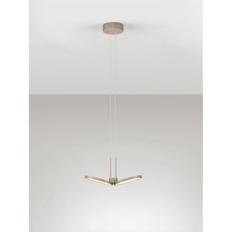 Lampa wisząca 2 punktowa Trigna 32,5cm LED 2700-3000K szampańskie złoto