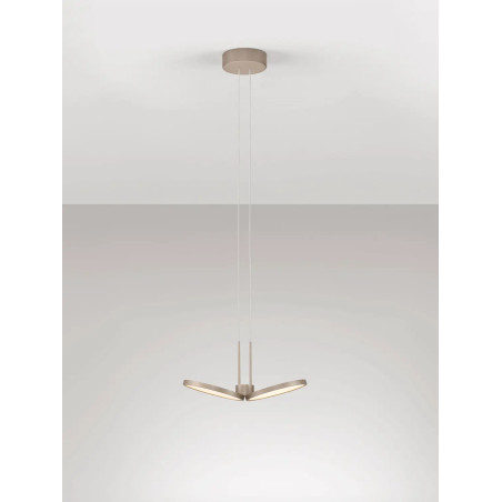 Lampa wisząca 2 punktowa Trigna 32,5cm LED 2700-3000K szampańskie złoto
