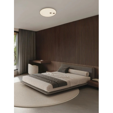 Plafon okrągły minimalistyczny Trigna 61cm LED 2700-3000K szampańskie złoto