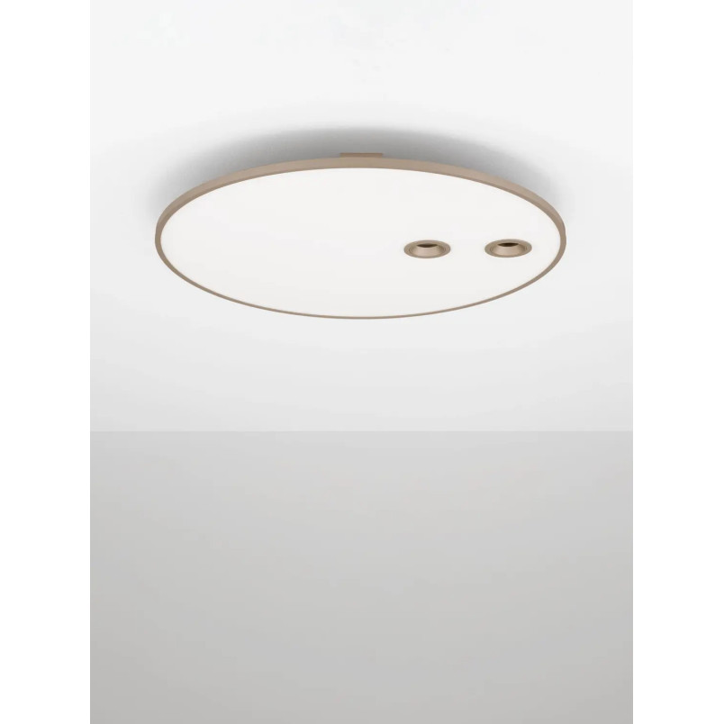 Plafon okrągły minimalistyczny Trigna 61cm LED 2700-3000K szampańskie złoto