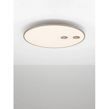 Plafon okrągły minimalistyczny Trigna 61cm LED 2700-3000K szampańskie złoto