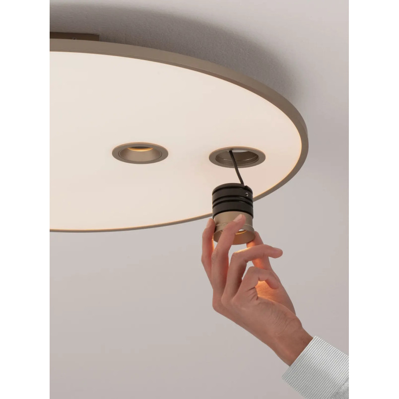 Plafon okrągły minimalistyczny Trigna 61cm LED 2700-3000K szampańskie złoto