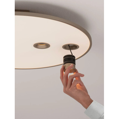 Plafon okrągły minimalistyczny Trigna 61cm LED 2700-3000K szampańskie złoto