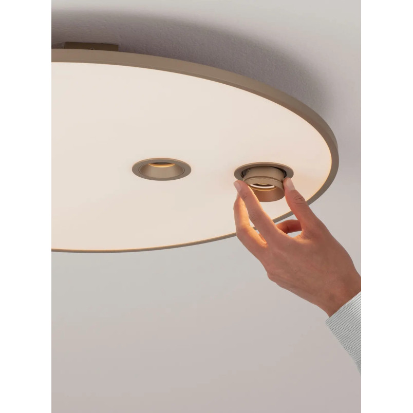 Plafon okrągły minimalistyczny Trigna 61cm LED 2700-3000K szampańskie złoto