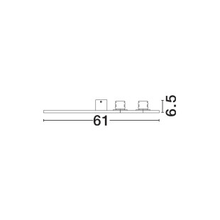 Plafon okrągły minimalistyczny Trigna 61cm LED 2700-3000K szampańskie złoto