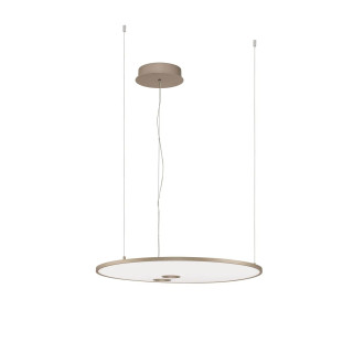 Lampa wisząca z płaskim okrągłym kloszem Trigna 61cm LED 2700-3000K szampańskie złoto