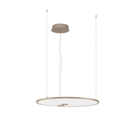 Lampa wisząca z płaskim okrągłym kloszem Trigna 61cm LED 2700-3000K szampańskie złoto