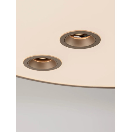 Lampa wisząca z płaskim okrągłym kloszem Trigna 61cm LED 2700-3000K szampańskie złoto