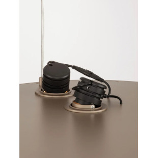 Lampa wisząca z płaskim okrągłym kloszem Trigna 61cm LED 2700-3000K szampańskie złoto