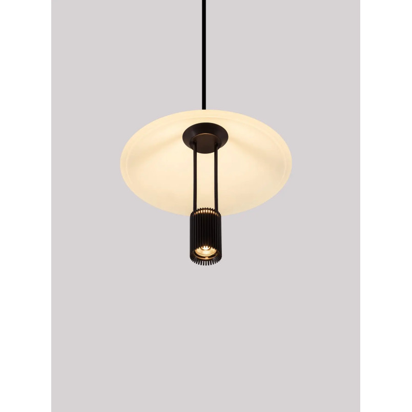 Lampa wisząca designerska Shifty LED 3000K 22cm biało-czarna