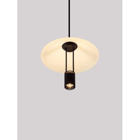 Lampa wisząca designerska Shifty LED 3000K 22cm biało-czarna