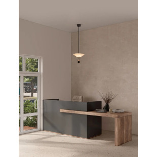Lampa wisząca designerska Shifty II LED 3000K 22cm biało-czarna