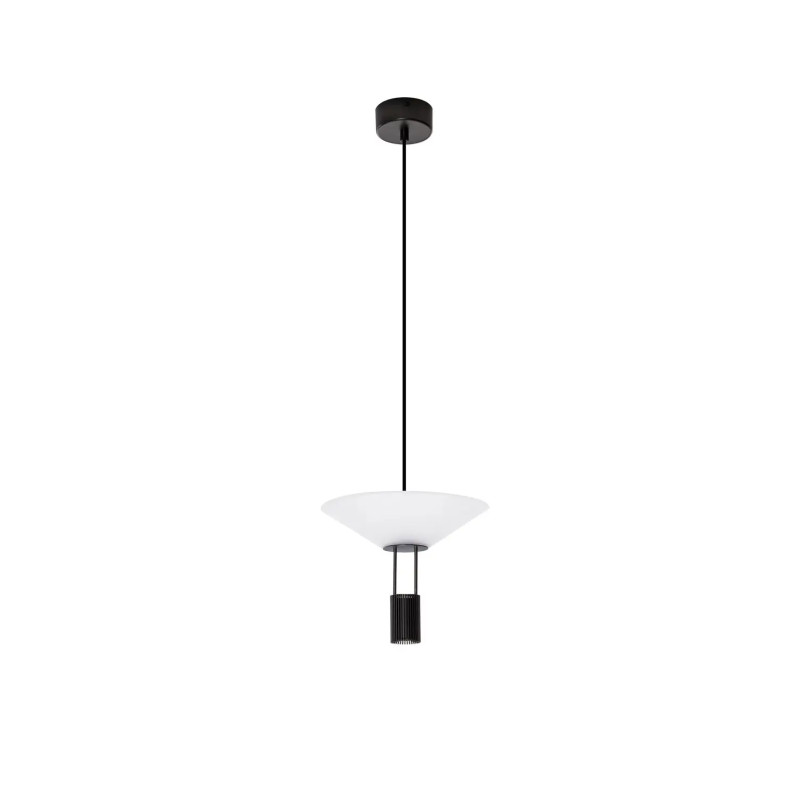Lampa wisząca designerska Shifty II LED 3000K 22cm biało-czarna