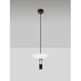 Lampa wisząca designerska Shifty II LED 3000K 22cm biało-czarna