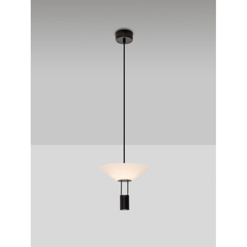 Lampa wisząca designerska Shifty II LED 3000K 22cm biało-czarna