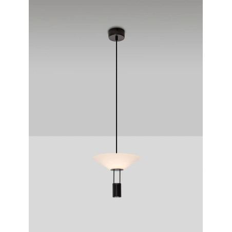 Lampa wisząca designerska Shifty II LED 3000K 22cm biało-czarna