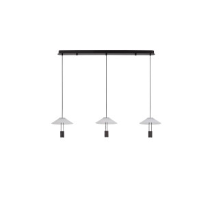 Lampa wisząca designerska 3 punktowa Shifty LED 3000K 100cm biało-czarna