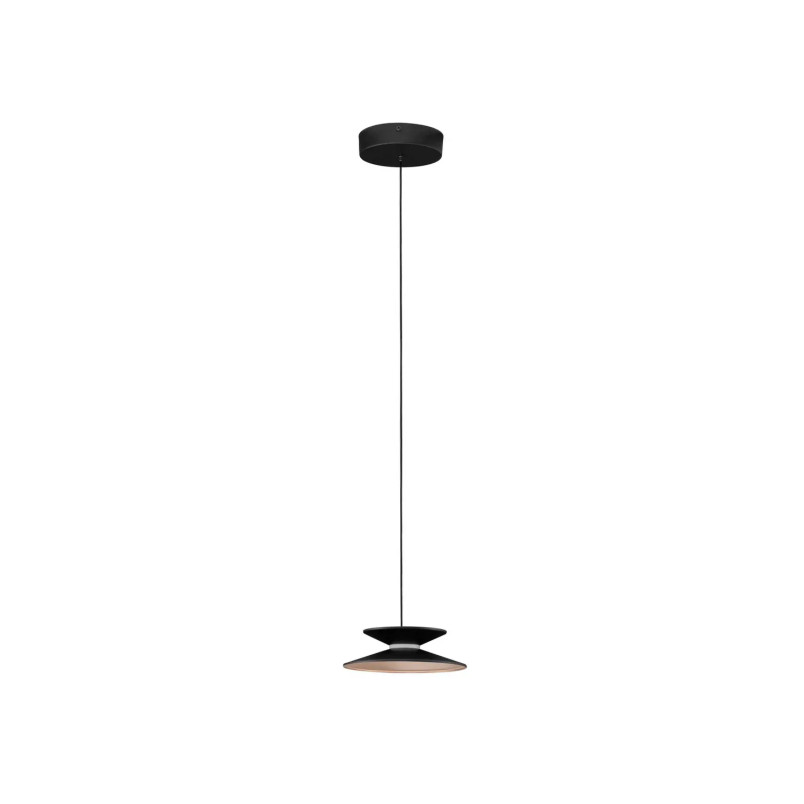 Lampa wisząca stożek - ściemniana triac Acconia 20cm LED 3000K czarny / złoty